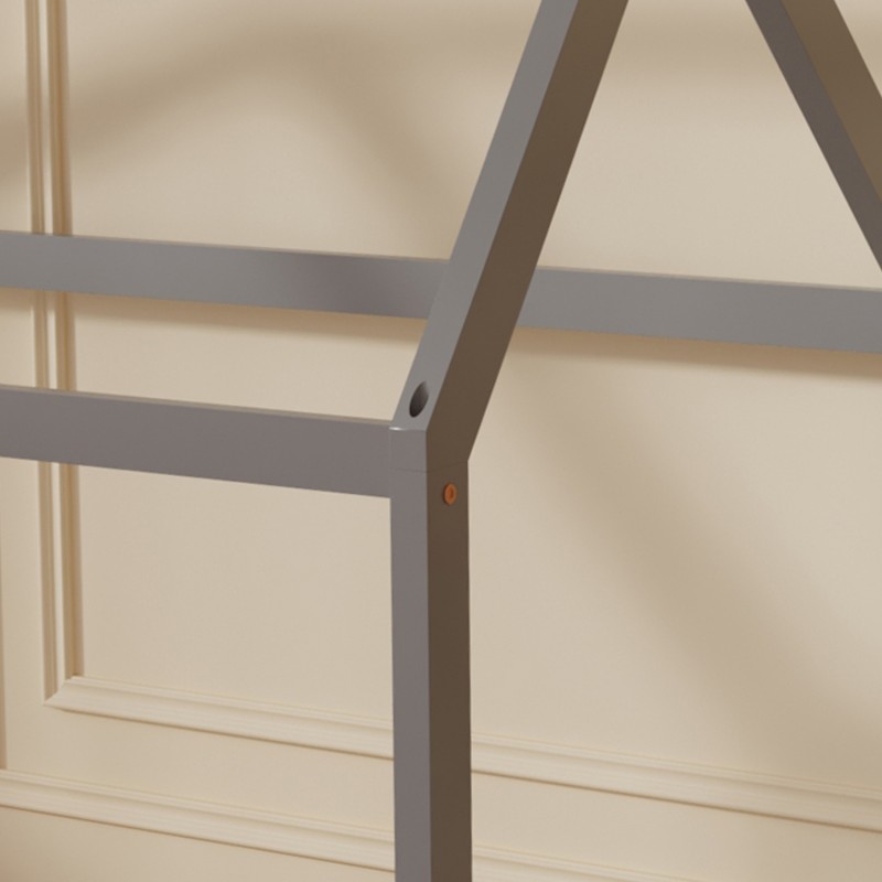 ΚΡΕΒΑΤΙ ΠΑΙΔΙΚΟ PEPE HM678.05 τ.MONTESSORI ΞΥΛΟ ΠΕΥΚΟ ΓΚΡΙ- 140x70εκ