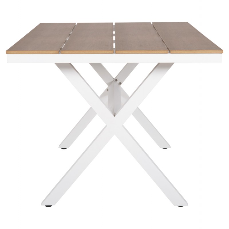 ΤΡΑΠΕΖΙ ΑΛΟΥΜΙΝΙΟΥ ΟΡΘΟΓΩΝΙΟ TAWNEE HM6037.02 ΛΕΥΚΟ-POLYWOOD ΦΥΣΙΚΟ 150x89,5x73Υεκ