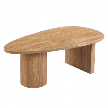 ΤΡΑΠΕΖΙ ΣΑΛΟΝΙΟΥ ΟΒΑΛ ALPER HM18327 MDF ΣΕ SONAMA ΧΡΩΜΑ 110x60x40Υεκ