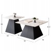 ΤΡΑΠΕΖΙΑ ΣΑΛΟΝΙΟΥ QUBER(X) HM18311.02 SINTERED STONE ΤΕΤΡΑΓΩΝΟ--ΒΑΣΕΙΣ ΜΑΥΡΕΣ