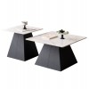 ΤΡΑΠΕΖΙΑ ΣΑΛΟΝΙΟΥ QUBER(X) HM18311.02 SINTERED STONE ΤΕΤΡΑΓΩΝΟ--ΒΑΣΕΙΣ ΜΑΥΡΕΣ