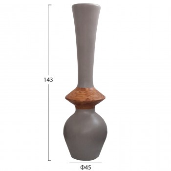 ΔΙΑΚΟΣΜΗΤΙΚΟ ΒΑΖΟ ΔΑΠΕΔΟΥ NEBULA HM4660.05M FIBER CEMENT TAUPE--ΞΥΛΟ ΤΕΑΚ Φ45x143Υεκ