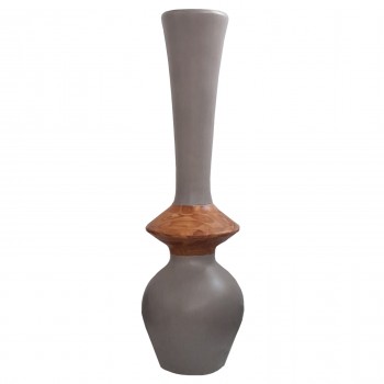 ΔΙΑΚΟΣΜΗΤΙΚΟ ΒΑΖΟ ΔΑΠΕΔΟΥ NEBULA HM4660.05M FIBER CEMENT TAUPE--ΞΥΛΟ ΤΕΑΚ Φ45x143Υεκ