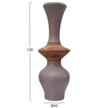 ΔΙΑΚΟΣΜΗΤΙΚΟ ΒΑΖΟ ΔΑΠΕΔΟΥ NEBULA HM4660.05S FIBER CEMENT TAUPE--ΞΥΛΟ ΤΕΑΚ Φ45x120Υεκ