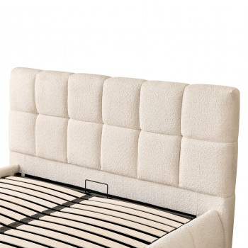 ΚΡΕΒΑΤΙ ΔΙΠΛΟ EDDY HM731.03 ΜΠΕΖ ΜΠΟΥΚΛΕ & ΑΠΟΘΗΚΕΥΤΙΚΟΣ ΧΩΡΟΣ--ΣΤΡΩΜΑ 160x200εκ