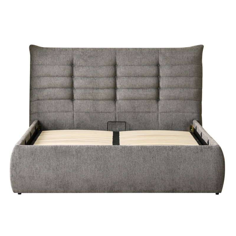 ΚΡΕΒΑΤΙ ΔΙΠΛΟ SANDRA HM732.01 ΓΚΡΙ ΥΦΑΣΜΑ & ΑΠΟΘΗΚΕΥΤΙΚΟΣ ΧΩΡΟΣ--ΣΤΡΩΜΑ 160x200εκ