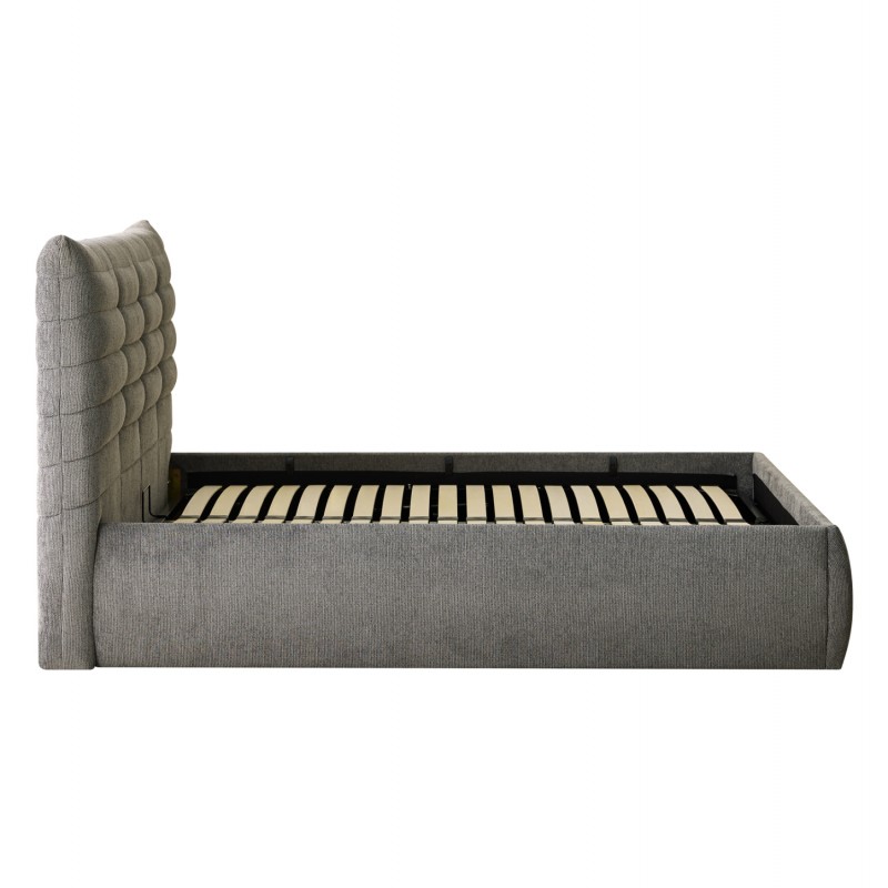 ΚΡΕΒΑΤΙ ΔΙΠΛΟ SANDRA HM732.01 ΓΚΡΙ ΥΦΑΣΜΑ & ΑΠΟΘΗΚΕΥΤΙΚΟΣ ΧΩΡΟΣ--ΣΤΡΩΜΑ 160x200εκ