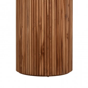 ΤΡΑΠΕΖΙ ΤΡΑΠΕΖΑΡΙΑΣ ΣΤΡΟΓΓΥΛΟ RODER HM9896 ΞΥΛΟ ΤΕΑΚ- 3εκ. πάχος επιφ.- Φ130x79,5Υεκ