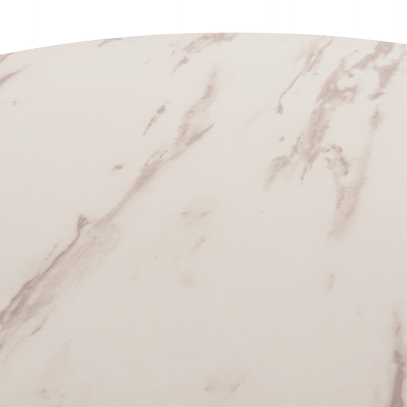 ΤΡΑΠΕΖΙ ΤΡΑΠΕΖΑΡΙΑΣ ROLLO HM9421.11 ΣΤΡΟΓΓΥΛΟ WHITE MARBLE Φ90x74Υεκ.