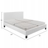 ΚΡΕΒΑΤΙ ΜΕ ΣΤΡΩΜΑ BECCA HM21283.01 ΛΕΥΚΟ PU--ΓΙΑ 150x200εκ
