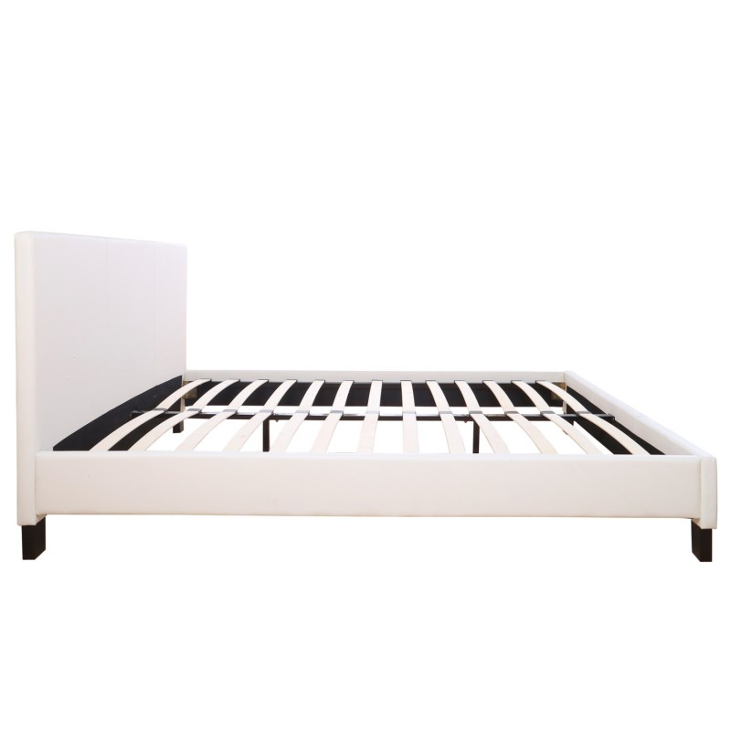 ΚΡΕΒΑΤΙ ΜΕ ΣΤΡΩΜΑ BECCA HM21283.01 ΛΕΥΚΟ PU--ΓΙΑ 150x200εκ