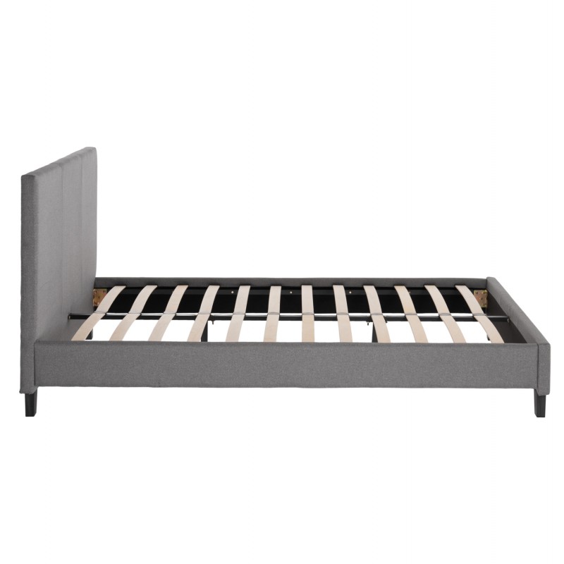 ΚΡΕΒΑΤΙ ΜΕ ΣΤΡΩΜΑ BECCA HM21283.04 ΓΚΡΙ ΥΦΑΣΜΑ--ΓΙΑ 150x200εκ