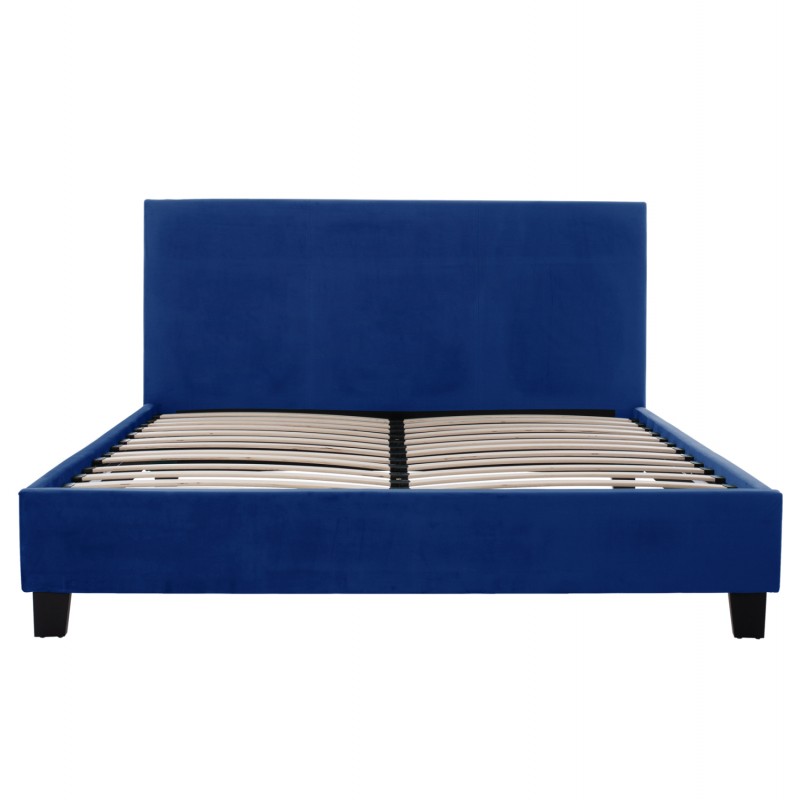 ΚΡΕΒΑΤΙ ΜΕ ΣΤΡΩΜΑ BECCA HM21283.07 ΜΠΛΕ ΒΕΛΟΥΔΟ--ΓΙΑ 150x200εκ