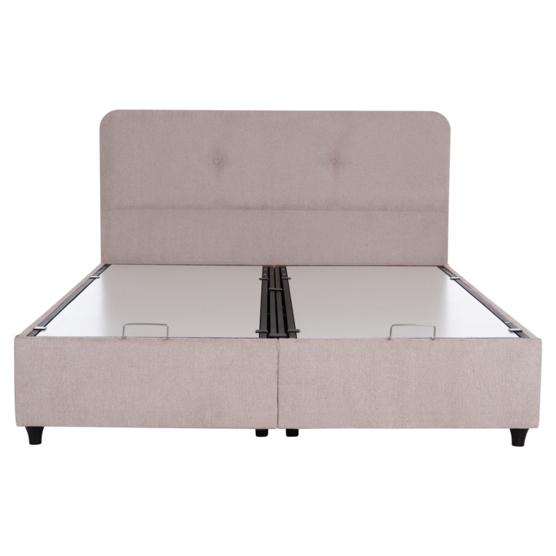 ΚΡΕΒΑΤΙ ΜΕ ΑΠΟΘ.ΧΩΡΟ DOLORES HM631.32 ΜΠΕΖ ΥΦΑΣΜΑ- ΓΙΑ ΣΤΡΩΜΑ 160x200εκ