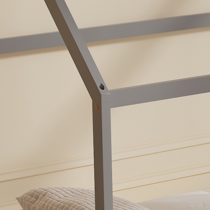 ΚΡΕΒΑΤΙ ΠΑΙΔΙΚΟ ΜΕ ΣΤΡΩΜΑ PEPE HM21302.02 ΞΥΛΟ ΠΕΥΚΟΥ ΣΕ ΓΚΡΙ--ΣΤΡΩΜΑ 90x190εκ