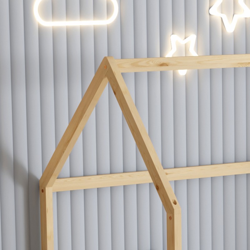 ΚΡΕΒΑΤΙ ΠΑΙΔΙΚΟ ΜΕ ΣΤΡΩΜΑ PHYLLIS HM21304 ΞΥΛΟ ΠΕΥΚΟΥ ΣΕ ΦΥΣΙΚΟ--ΣΤΡΩΜΑ 90x190εκ