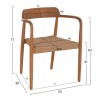 ΠΟΛΥΘΡΟΝΑ ΤΡΑΠΕΖΑΡΙΑΣ ROBBY HM18350 ΞΥΛΟ TEAK & ΣΧΟΙΝΙ VIRO ΦΥΣΙΚΟ 55x50x71Υεκ.