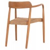 ΠΟΛΥΘΡΟΝΑ ΤΡΑΠΕΖΑΡΙΑΣ ROBBY HM18350 ΞΥΛΟ TEAK & ΣΧΟΙΝΙ VIRO ΦΥΣΙΚΟ 55x50x71Υεκ.