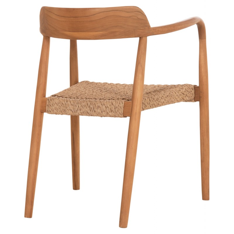 ΠΟΛΥΘΡΟΝΑ ΤΡΑΠΕΖΑΡΙΑΣ ROBBY HM18350 ΞΥΛΟ TEAK & ΣΧΟΙΝΙ VIRO ΦΥΣΙΚΟ 55x50x71Υεκ.