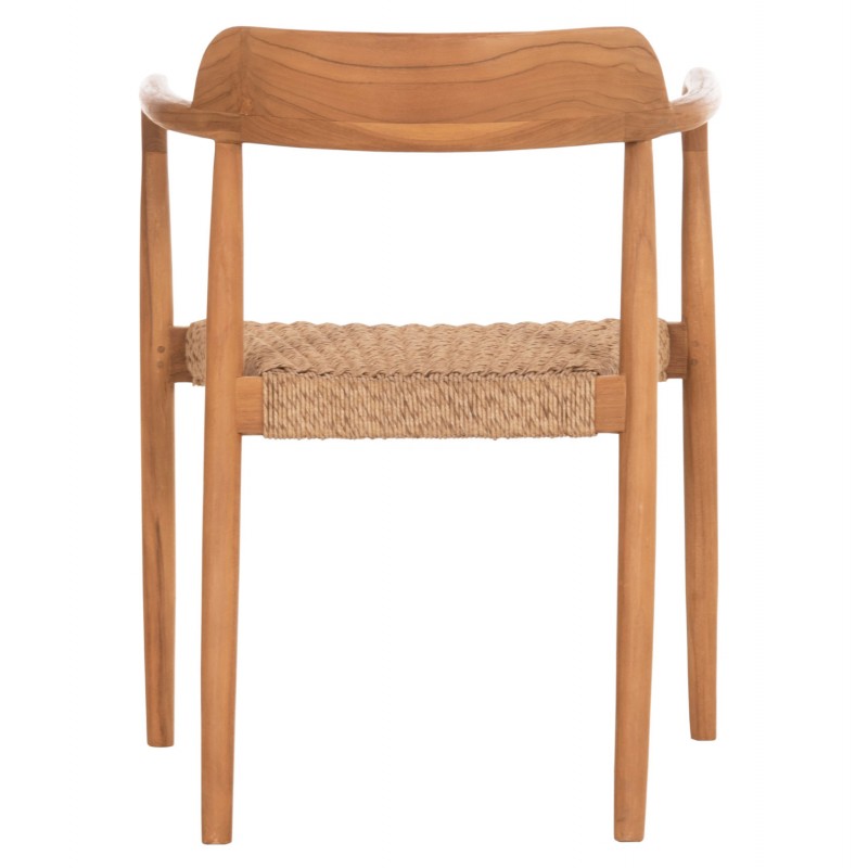 ΠΟΛΥΘΡΟΝΑ ΤΡΑΠΕΖΑΡΙΑΣ ROBBY HM18350 ΞΥΛΟ TEAK & ΣΧΟΙΝΙ VIRO ΦΥΣΙΚΟ 55x50x71Υεκ.