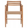 ΠΟΛΥΘΡΟΝΑ ΤΡΑΠΕΖΑΡΙΑΣ ROBIN HM18351 ΞΥΛΟ TEAK & ΣΧΟΙΝΙ VIRO ΦΥΣΙΚΟ 53,5x60x78Υεκ