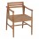 ΠΟΛΥΘΡΟΝΑ ΤΡΑΠΕΖΑΡΙΑΣ ROBIN HM18351 ΞΥΛΟ TEAK & ΣΧΟΙΝΙ VIRO ΦΥΣΙΚΟ 53,5x60x78Υεκ