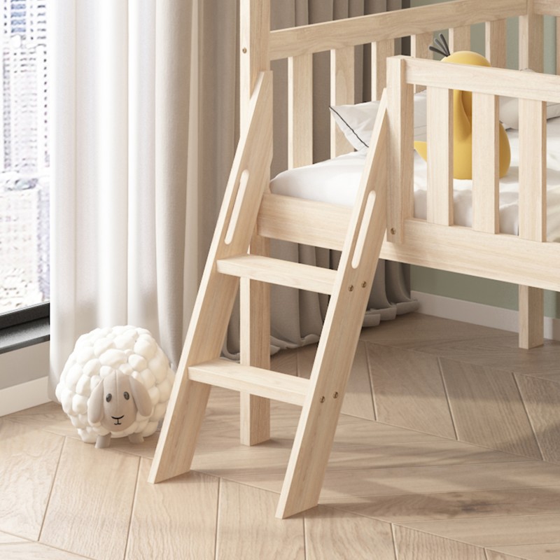 ΚΡΕΒΑΤΙ ΠΑΙΔΙΚΟ ΤΣΟΥΛΗΘΡΑ PHYLLIS HM21310 ΠΕΥΚΟ ΣΕ ΦΥΣΙΚΟ--ΜΕ ΣΤΡΩΜΑ 90x190εκ