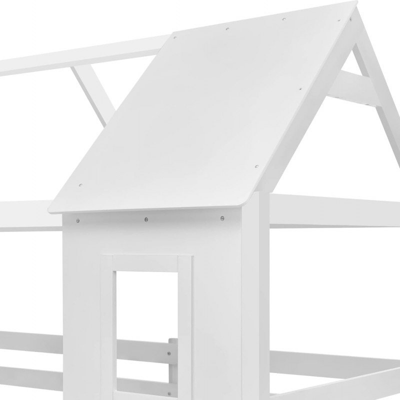 ΚΟΥΚΕΤΑ ΠΑΙΔΙΚΗ ΜΕ 2 ΣΤΡΩΜΑΤΑ HOOD HM21314.01 ΞΥΛΟ ΠΕΥΚΟΥ ΛΕΥΚΟ--ΣΤΡΩΜΑΤΑ 90x190εκ