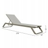 ΞΑΠΛΩΣΤΡΑ ΑΛΟΥΜΙΝΙΟΥ MARIMAR HM6562.03 ΣΚΕΛΕΤΟΣ TAUPE & TEXTILENE ΜΠΕΖ 218x67x31Υεκ