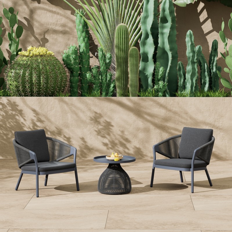 ΒΟΗΘΗΤΙΚΟ ΤΡΑΠΕΖΑΚΙ ΣΤΡΟΓΓΥΛΟ DRISCOLL HM6477.01 ΓΚΡΙ ΑΛΟΥΜΙΝΙΟ & ΣΧΟΙΝΙ Φ55x45Υεκ.