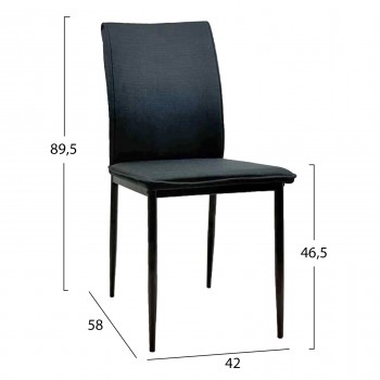 ΚΑΡΕΚΛΑ ΤΡΑΠΕΖΑΡΙΑΣ PERKY HM18347.02 ΜΑΥΡΟ ΥΦΑΣΜΑ & ΜΕΤΑΛΛΙΚΑ ΠΟΔΙΑ 42x58x89,5Υεκ