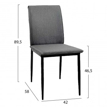 ΚΑΡΕΚΛΑ ΤΡΑΠΕΖΑΡΙΑΣ PERKY HM18347.01 ΓΚΡΙ ΥΦΑΣΜΑ-ΜΕΤΑΛ. ΠΟΔΙΑ ΜΑΥΡΑ 42x58x89,5Υεκ