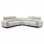 ΓΩΝΙΑΚΟΣ ΚΑΝΑΠΕΣ ΜΕ RECLINE ORACLE HM3290.02 ΜΠΕΖ ΥΦΑΣΜΑ 293x293x98Υεκ.