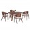 ΣΕΤ ΤΡΑΠΕΖΑΡΙΑΣ 5ΤΜΧ RINER HM21340 ΤΕΤΡΑΓΩΝΟ ΤΡΑΠΕΖΙ ΑΠΟ MDF--ΚΑΡΕΚΛΕΣ ΑΠΟ RUBBERWOOD