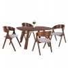 ΣΕΤ ΤΡΑΠΕΖΑΡΙΑΣ 5ΤΜΧ NEKKER HM21340.01 ΤΡΑΠΕΖΙ ΑΠΟ MDF--ΚΑΡΕΚΛΕΣ ΑΠΟ RUBBERWOOD