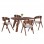 ΣΕΤ ΤΡΑΠΕΖΑΡΙΑΣ 5ΤΜΧ NEKKER HM21340.01 ΤΡΑΠΕΖΙ ΑΠΟ MDF--ΚΑΡΕΚΛΕΣ ΑΠΟ RUBBERWOOD