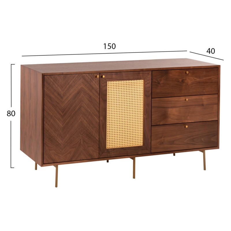 ΣΕΤ ΜΠΟΥΦΕΣ & ΕΠΙΠΛΟ ΤΗΛΕΟΡΑΣΗΣ MEEN HM21343 MDF ΜΕ ΚΑΠΛΑΜΑ ΚΑΡΥΔΙΑΣ