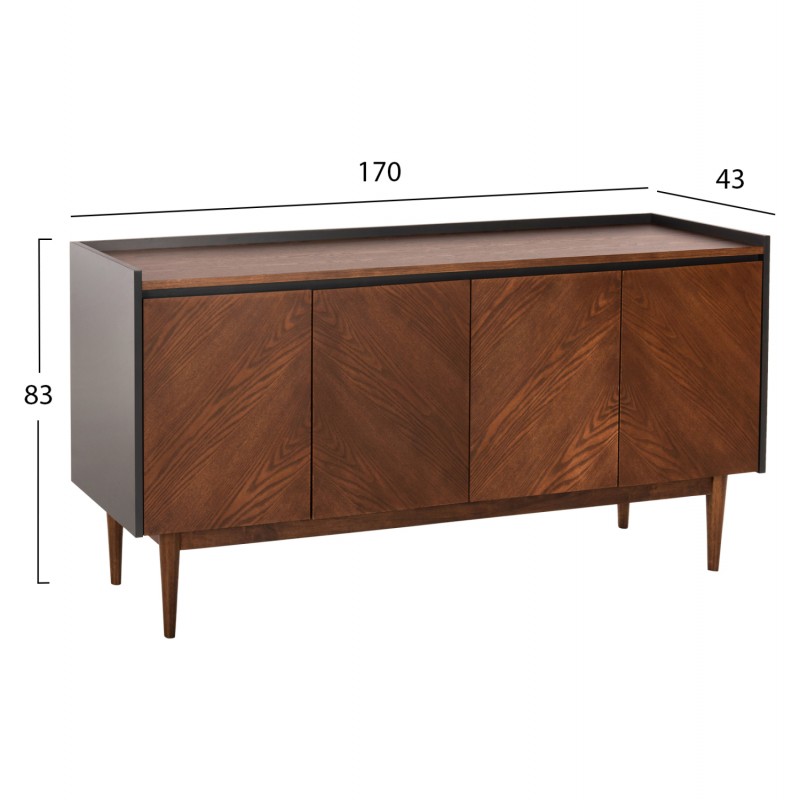 ΣΕΤ ΜΠΟΥΦΕΣ & ΕΠΙΠΛΟ ΤΗΛΕΟΡΑΣΗΣ ΒEEN HM21344 MDF ΜΕ ΚΑΠΛΑΜΑ ΚΑΡΥΔΙΑΣ