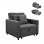 ΠΟΛΥΘΡΟΝΑ-ΚΡΕΒΑΤΙ MERO HM3306.01 ΓΚΡΙ ΥΦΑΣΜΑ 98x85x88Υεκ.