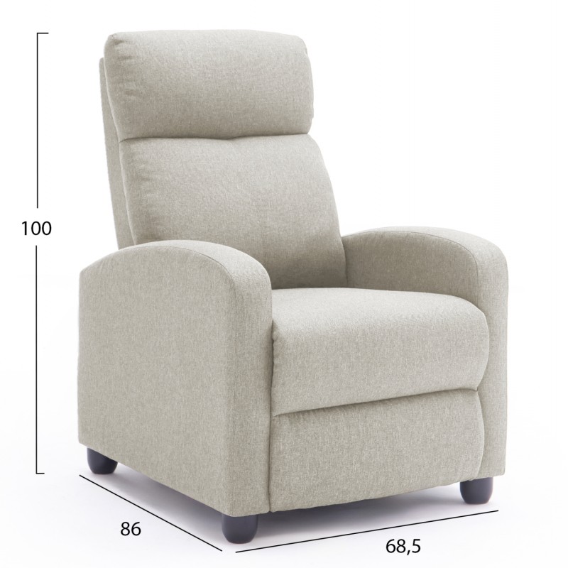 ΠΟΛΥΘΡΟΝΑ ΣΑΛΟΝΙΟΥ RELAX DROSEN HM3299.03 ΜΠΕΖ ΥΦΑΣΜΑ 68,5x86x100Υεκ