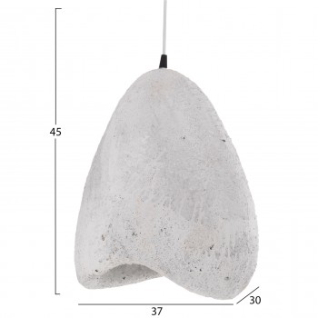 ΦΩΤΙΣΤΙΚΟ ΟΡΟΦΗΣ ΜΕ ΟΨΗ ΠΕΤΡΑΣ STONER (S) HM4417.02 ΛΕΥΚΟ 37x30x45Υεκ.