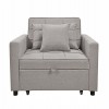 ΠΟΛΥΘΡΟΝΑ-ΚΡΕΒΑΤΙ MERO HM3306.03 ΜΠΕΖ ΥΦΑΣΜΑ 98x85x88Υεκ.