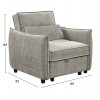 ΠΟΛΥΘΡΟΝΑ-ΚΡΕΒΑΤΙ ORYN HM3307.03 ΜΠΕΖ ΥΦΑΣΜΑ 89x85x84Υεκ.
