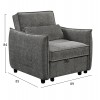 ΠΟΛΥΘΡΟΝΑ-ΚΡΕΒΑΤΙ ORYN HM3307.01 ΓΚΡΙ ΥΦΑΣΜΑ 89x85x84Υεκ.