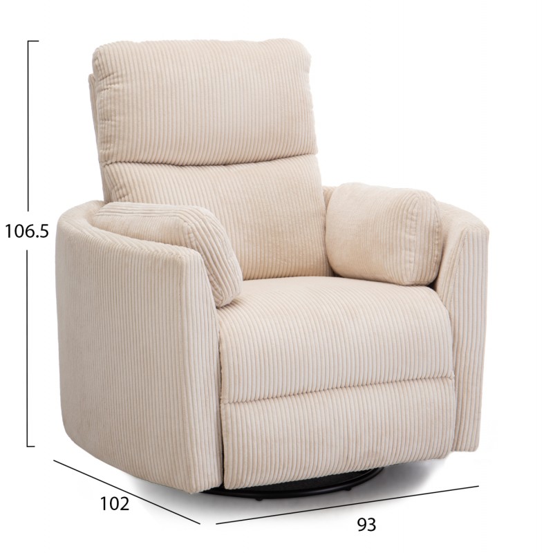 ΠΟΛΥΘΡΟΝΑ ΘΗΛΑΣΜΟΥ/RELAX VELMORA HM3300.03 ΜΠΕΖ ΚΟΤΛΕ ΥΦΑΣΜΑ 93x102x106.5Υεκ