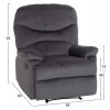 ΠΟΛΥΘΡΟΝΑ RELAX BRAYLEN HM3298.01 ΓΚΡΙ ΒΕΛΟΥΔΟ 85x90x95Υεκ.