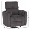 ΠΟΛΥΘΡΟΝΑ ΘΗΛΑΣΜΟΥ/RELAX VELMORA HM3300.01 ΓΚΡΙ ΚΟΤΛΕ ΥΦΑΣΜΑ 100x90x100Υεκ