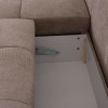 ΚΑΝΑΠΕΣ ΚΡΕΒΑΤΙ ΑΡΙΣΤΕΡΗ ΓΩΝΙΑ COMFYRA HM3336.03L ΜΠΕΖ ΥΦΑΣΜΑ 268x180x83Υεκ