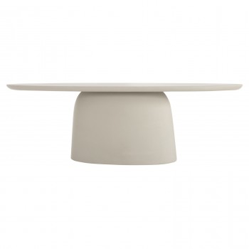 ΤΡΑΠΕΖΙ ΤΡΑΠΕΖΑΡΙΑΣ ΟΒΑΛ BRECCAN HM6577.02 ΜΠΕΖ ΤΣΙΜΕΝΤΟ 240x100x75Υεκ.