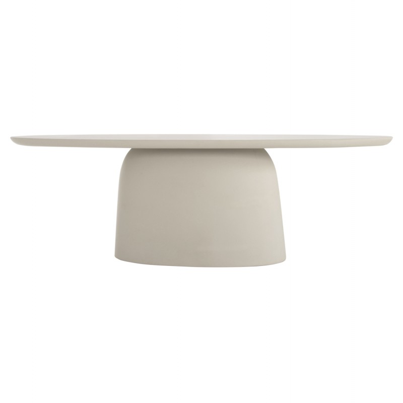 ΤΡΑΠΕΖΙ ΤΡΑΠΕΖΑΡΙΑΣ ΟΒΑΛ BRECCAN HM6577.02 ΜΠΕΖ ΤΣΙΜΕΝΤΟ 240x100x75Υεκ.